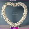 استند قلب ایستاده گل آرایی شده تم سفید (گل آرایی در محل شما) - Image 2