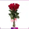 دسته گل رز قرمز 9 شاخه