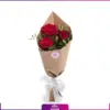 خرید دسته گل رز قرمز - سفارش آنلاین دسته گل کوچک- دسته گل رز قرمز 3شاخه-انگور