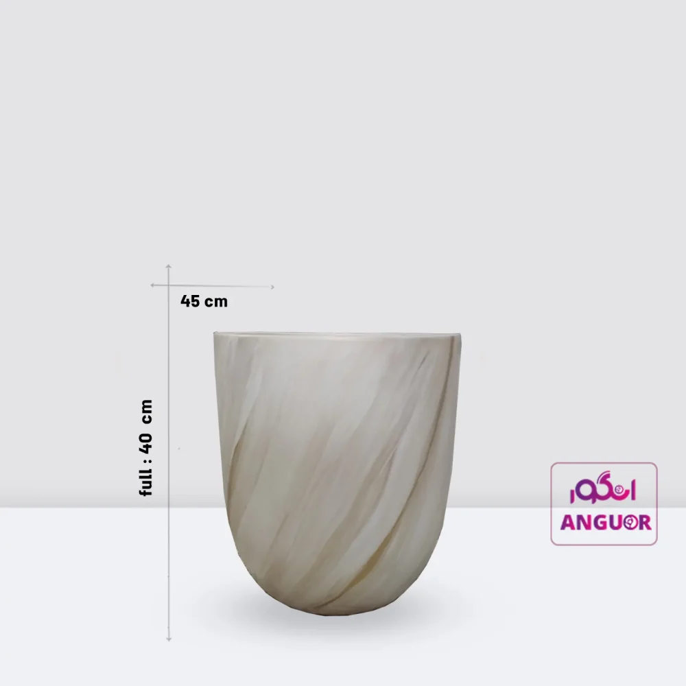 گلدان فایبر گلاس طرح سنگ ( 40 سانتی متری) - Image 2