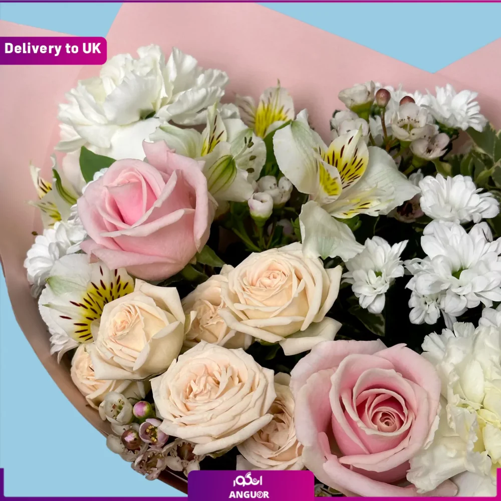 ارسال دسته گل به خارج- ارسال گل به انگلستان- انگور-