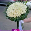 انگور- دسته گل رز سفید- گل رز سفید
