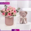 باکس گل و عروسک نقره ای ( ارسال به دبی و امارات )