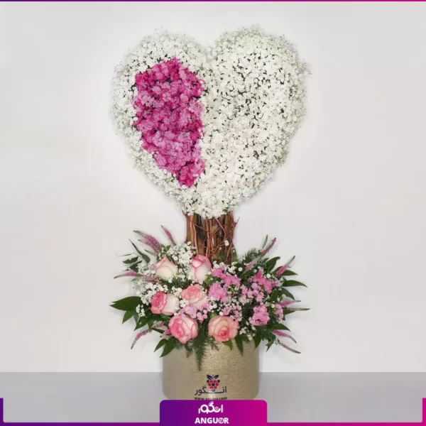 باکس گل خواستگاری- خرید آنلاین باکس گل مدرن- باکس گل دو طبقه