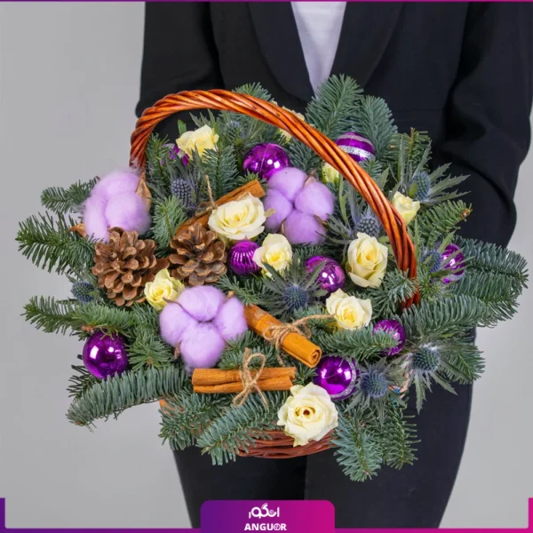 خرید سبد گل کریسمس - سفارش آنلاین گل کریسمس