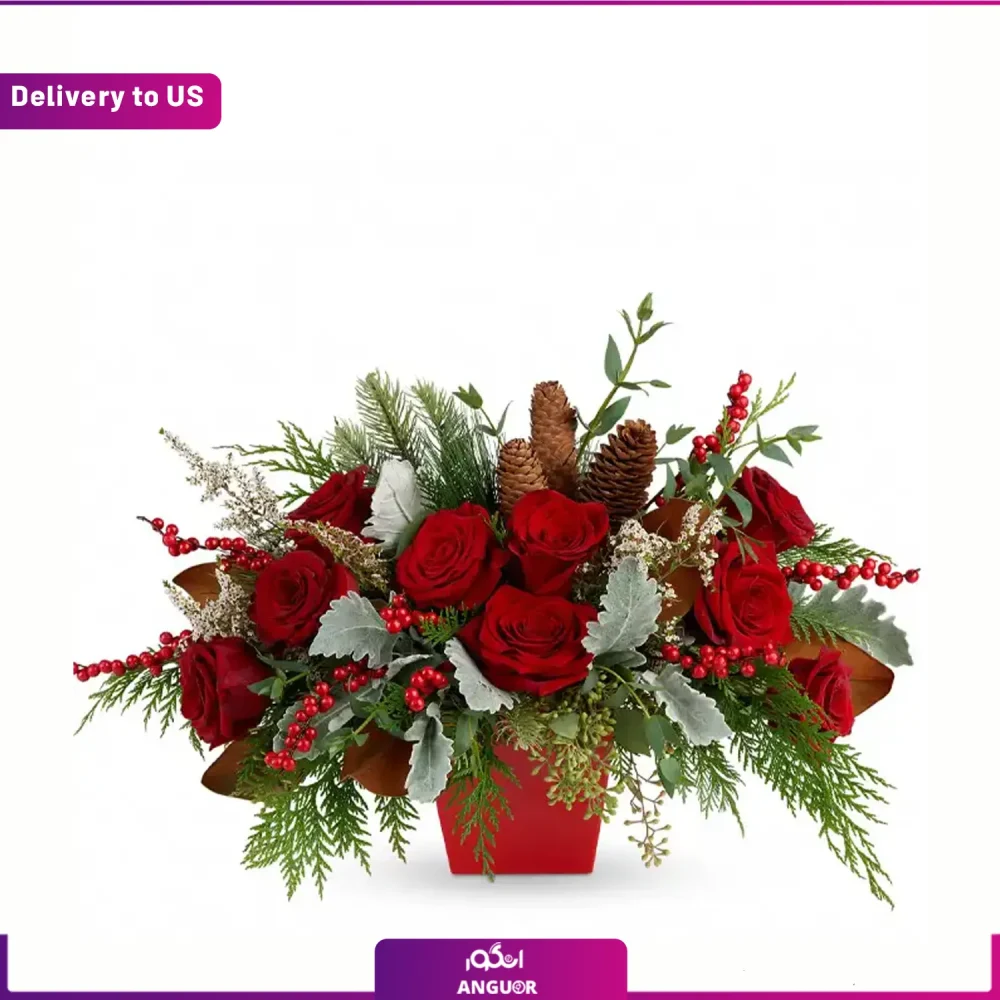 خرید باکس گل - ارسال باکس گل به امریکا - ارسال گل به خارج