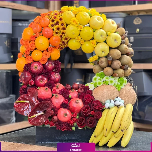 سفارش آنلاین باکس گل - باکس گل و میوه یلدایی -