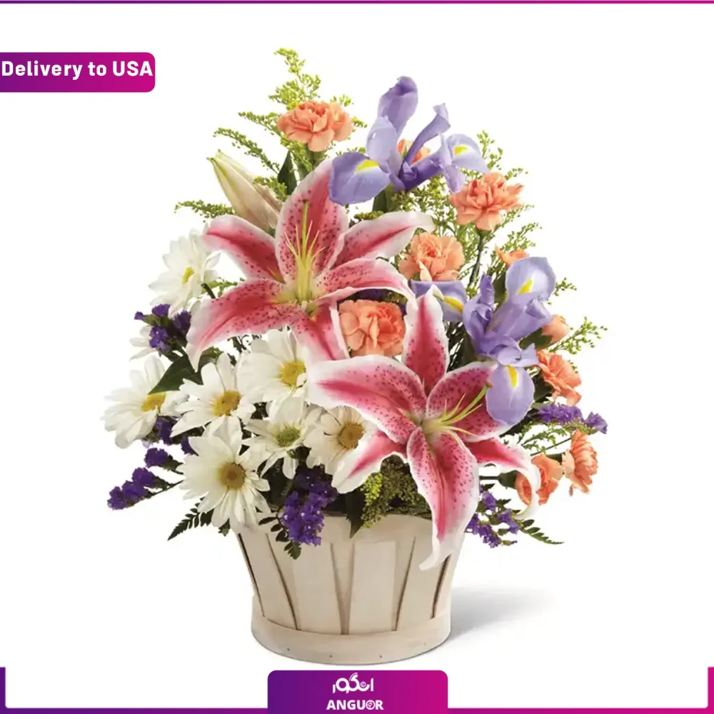خرید سبد گل - ارسال سبد گل به امریکا