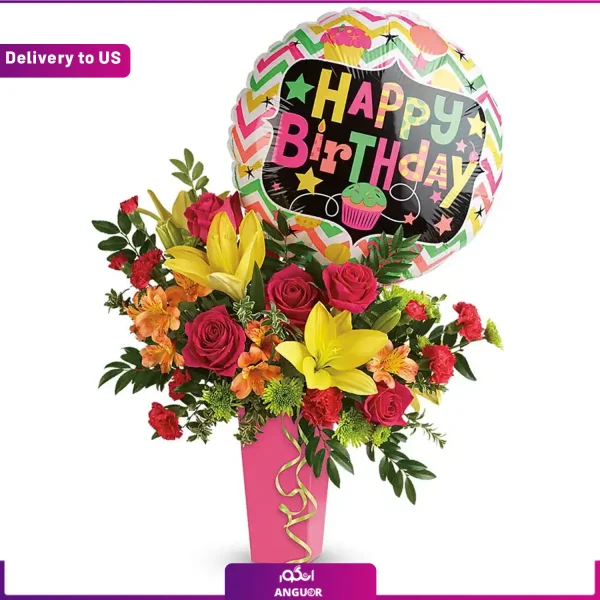 هدیه باکس تولد - سفارش آنلاین گ - ارسال گل تولد به امریکا