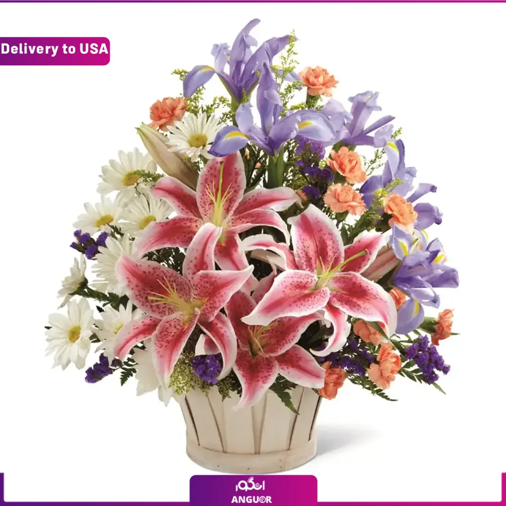 خرید سبد گل - ارسال سبد گل به امریکا