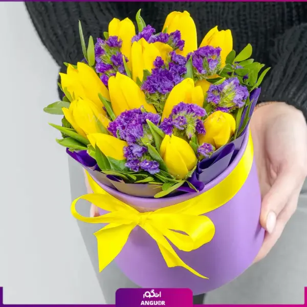 باکس گل لاله- خرید آنلاین گل عید- انگور