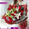 دسته گل رز و لیلیوم (تحویل در چین) - Image 2