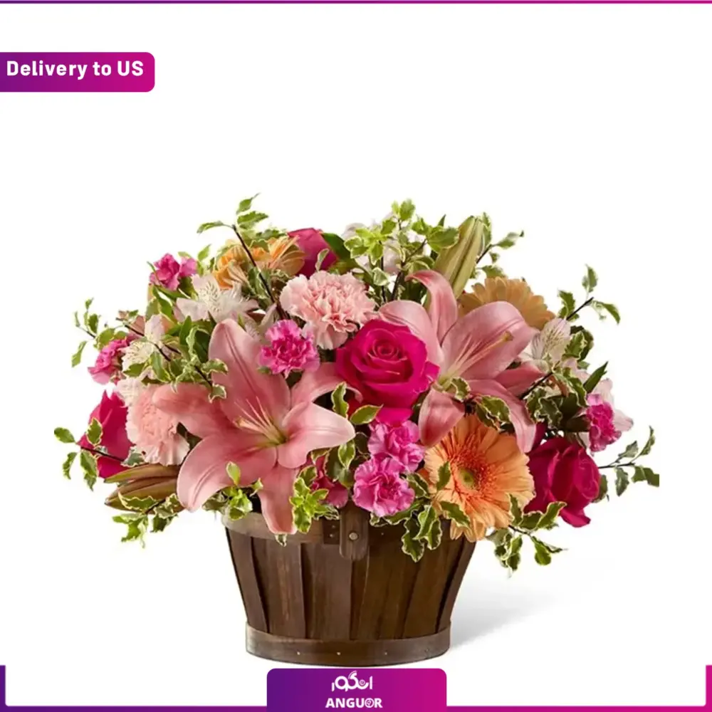 (Delivery to USA) Garden of Lily Basket - Image 2