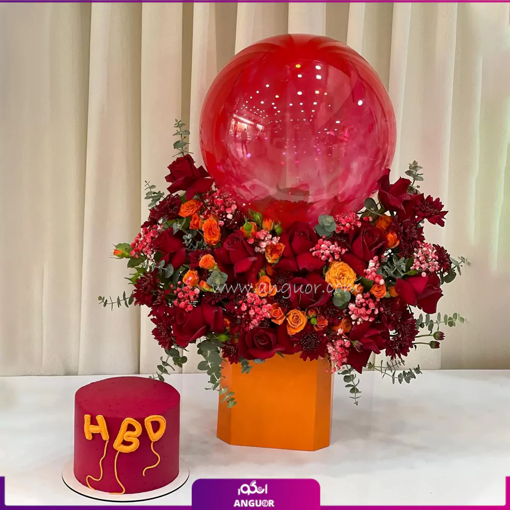 باکس گل پاییزی برای تولد - سفارش باکس گل و کیک - خرید آنلاین باکس گل باکس گل پاییزی برای تولد - سفارش باکس گل و کیک - خرید آنلاین باکس گل