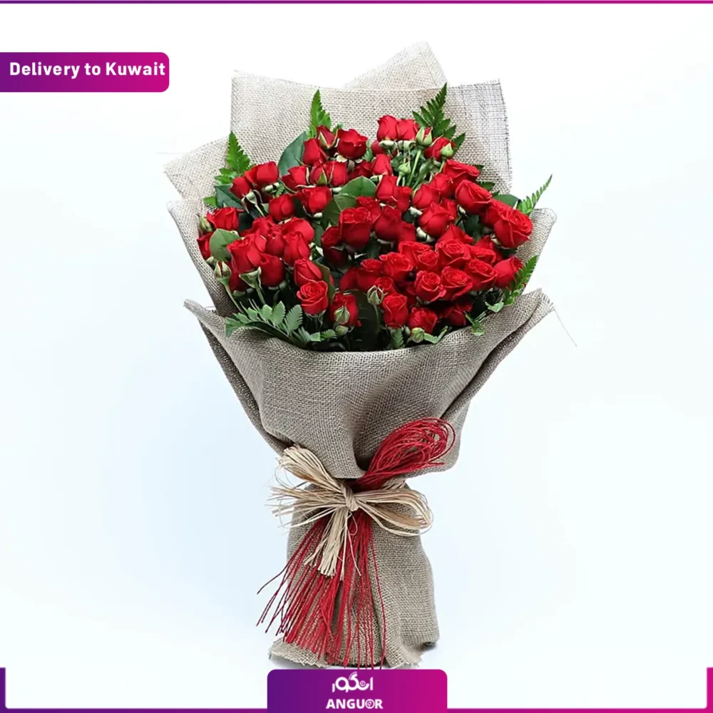 دسته گل رزمینیاتوری عاشقانه (تحویل در کویت) - Image 2