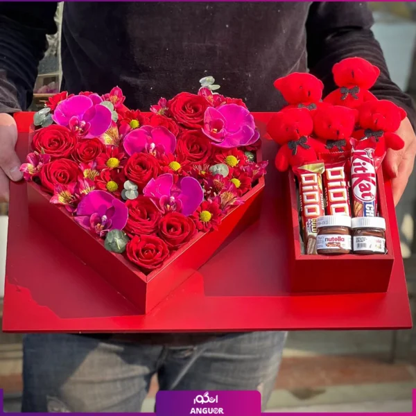 باکس گل و شکلات (ولنتاین)