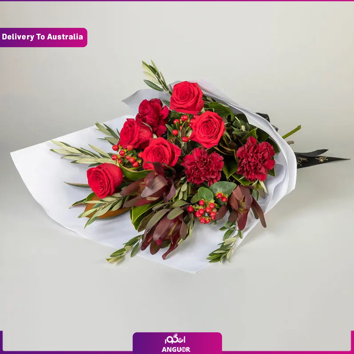 دسته گل تم سرخ - تحویل استرالیا دسته گل تم سرخ (تحویل در استرالیا) - Image 1