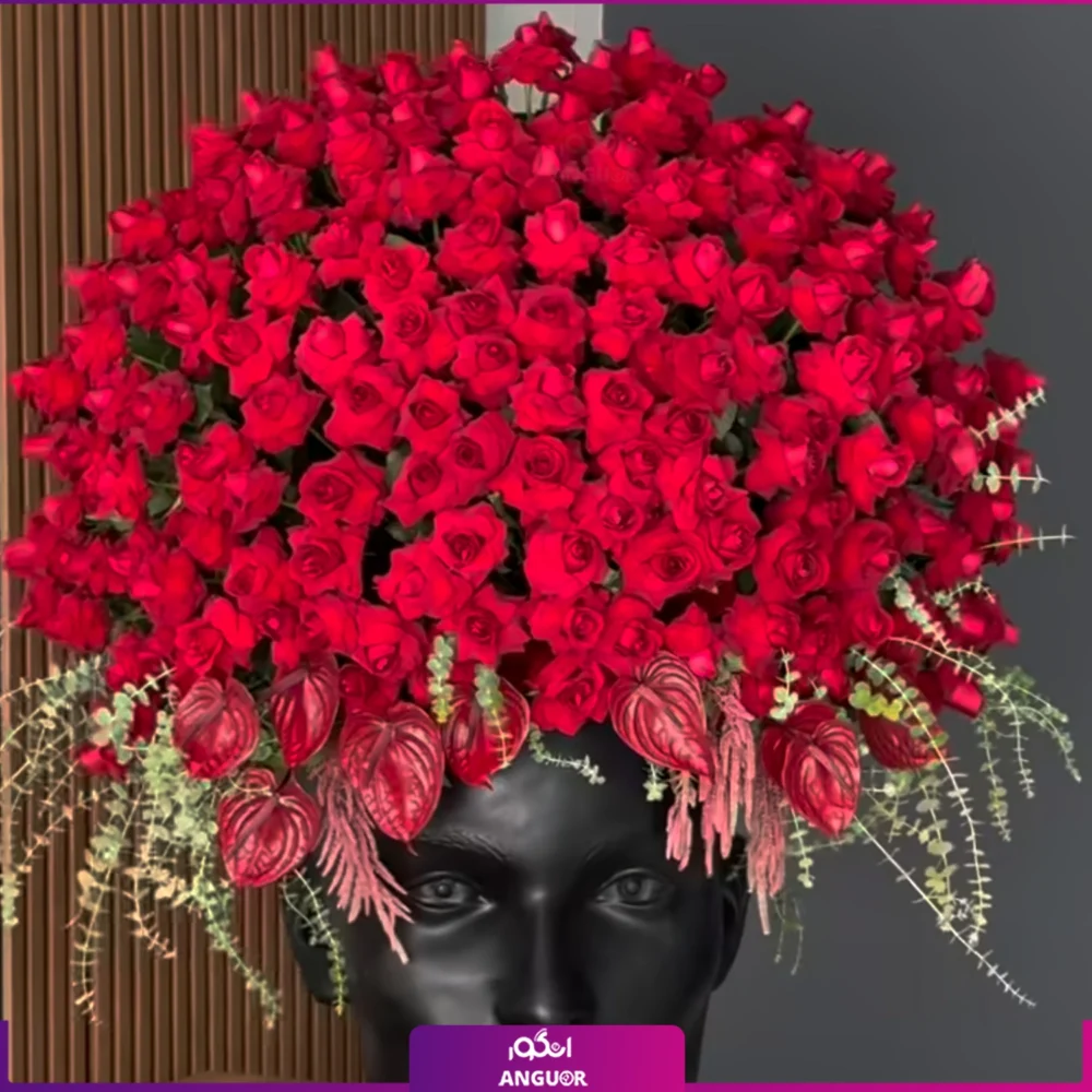 طرح ویژه پرنسس مو قرمز (گلدان با گل) - Image 2
