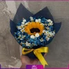 دسته گل کوچک مردانه با 1 شاخه گل آفتابگردان