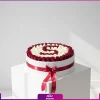 باکس گل حرف S با گل رز قرمز و سفید