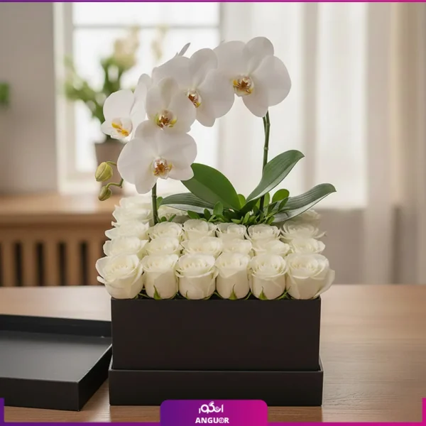 باکس گل رز و ارکیده برای روز مادر